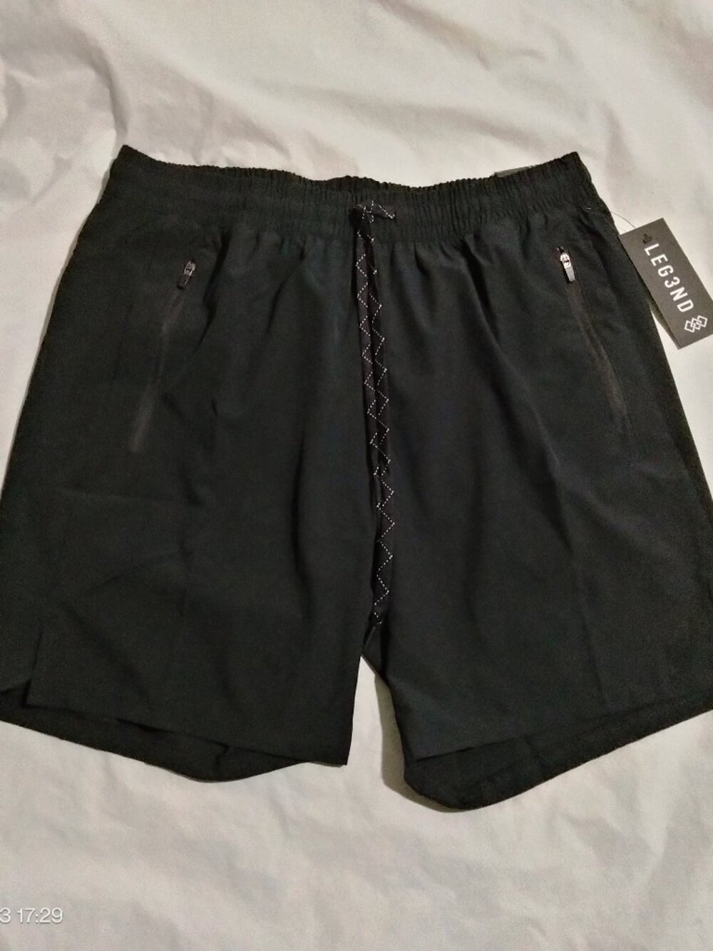 NWT LEG3ND Men’s Athletic Fit 7" Inseam Shorts - Black - Size M